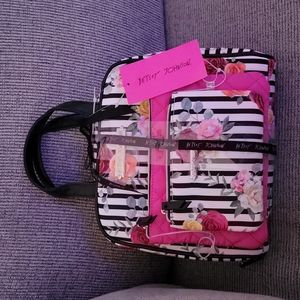 Betsey Johnson 3 Piece Cosmetic Bag Set
